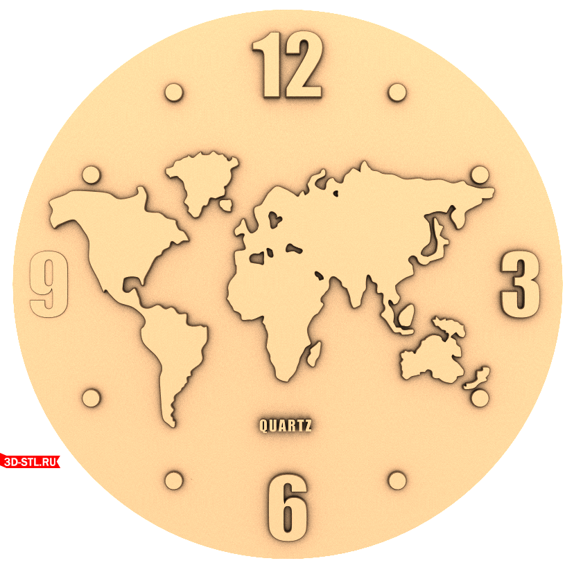 Мировые часы карта